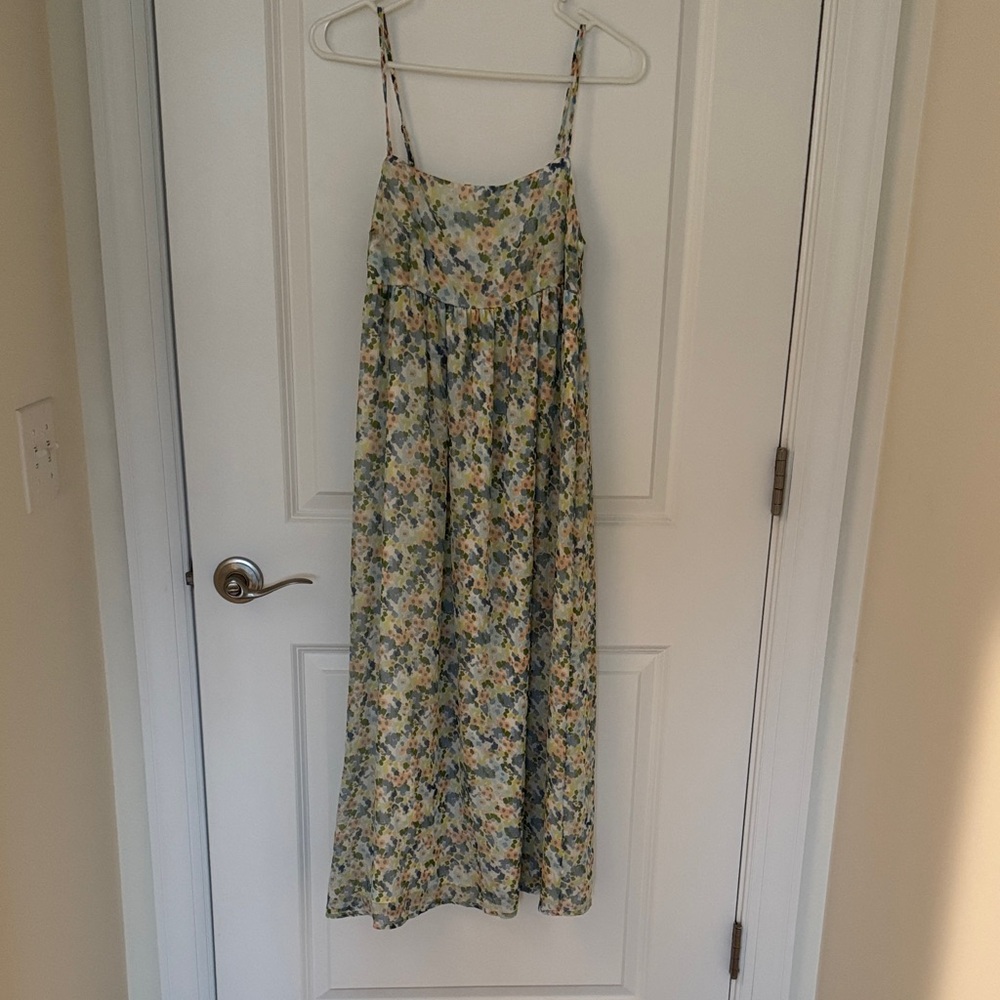 Abercrombie Floral Maxi Dress with Spaghetti Straps